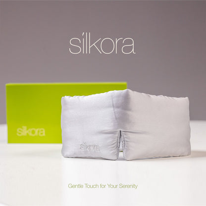 Premium Silk Deep Sleep Mask - Silver Grey