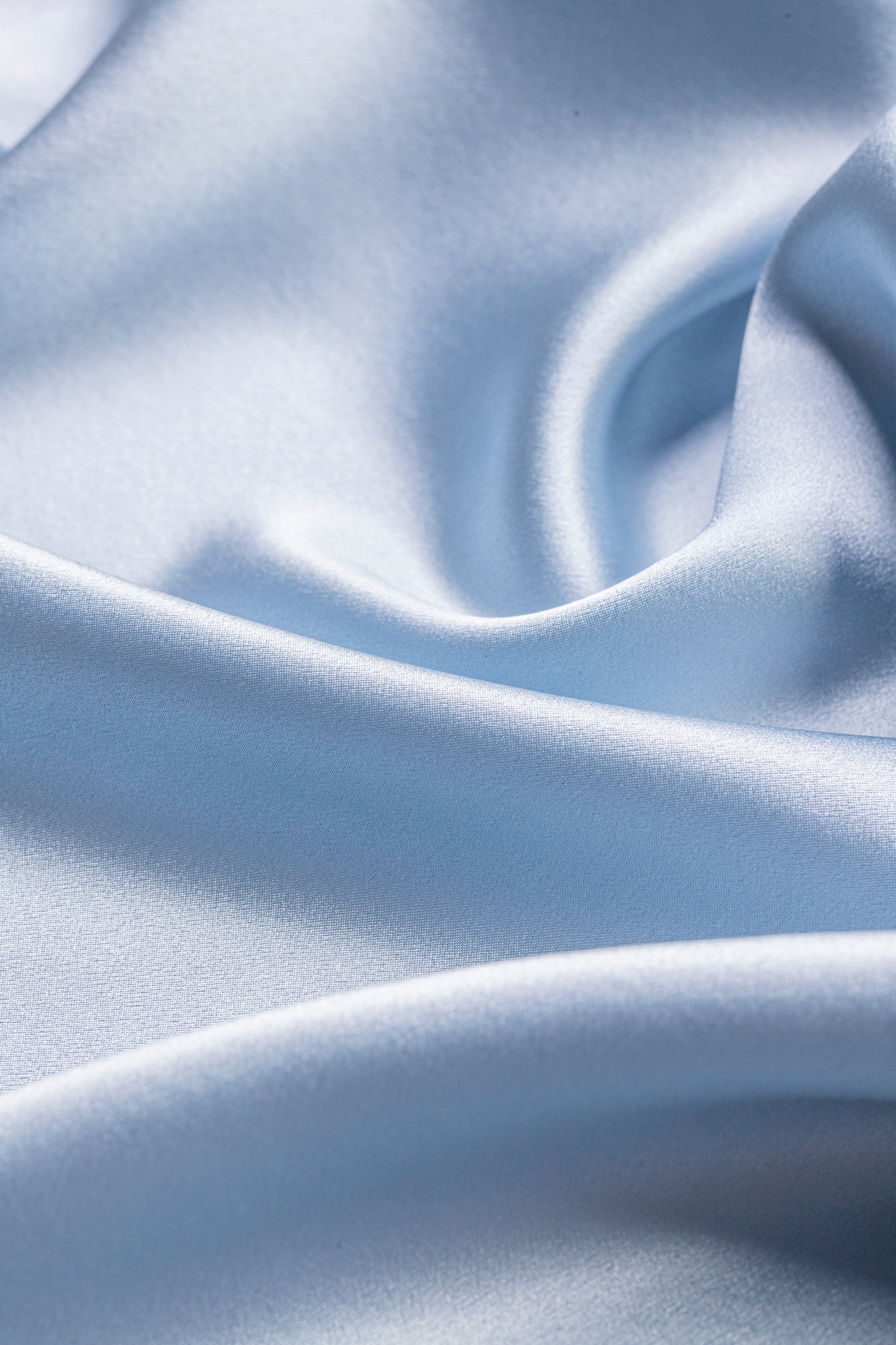 Light blue mulberry silk with a soft sheen