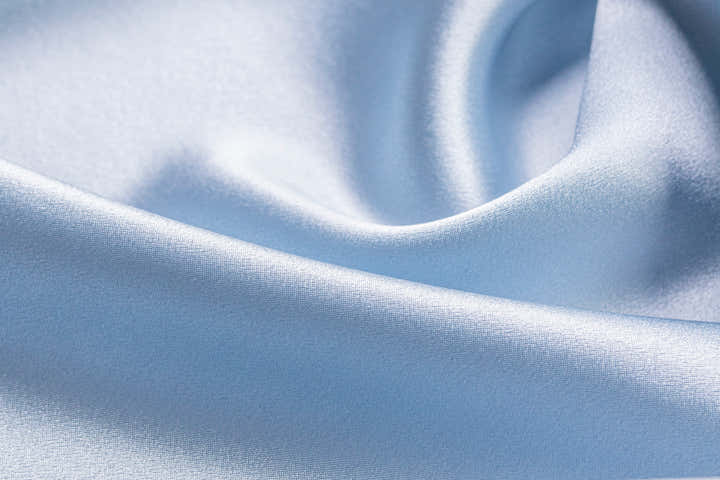 Light blue mulberry silk with a soft sheen