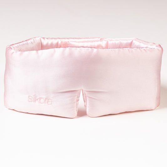 Silkora Premium Silk Deep Sleep Mask - Zijden Slaapmasker - 22 Momme 100% Moerbeizijde - Oogmasker Slaap voor Mannen & Vrouwen - Lotus Roze