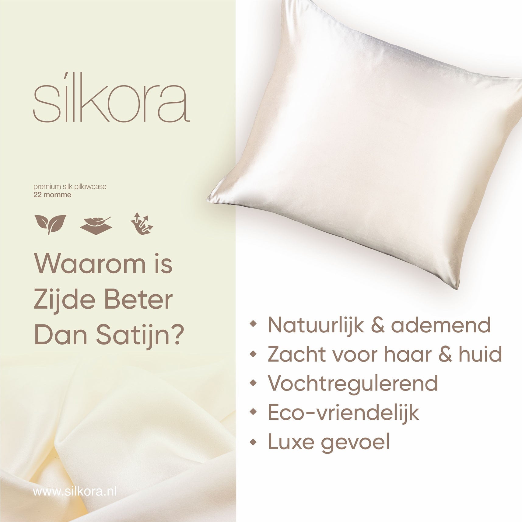 Zijden Kussensloop Beige Waarom is Zijde Beter Dan Satijn?
