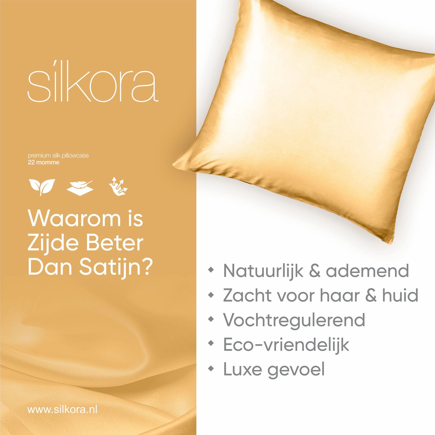 Zijden Kussensloop Goudgeel Waarom is Zijde Beter Dan Satijn