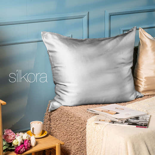 Silkora silk pillowcase in Silver Grey
