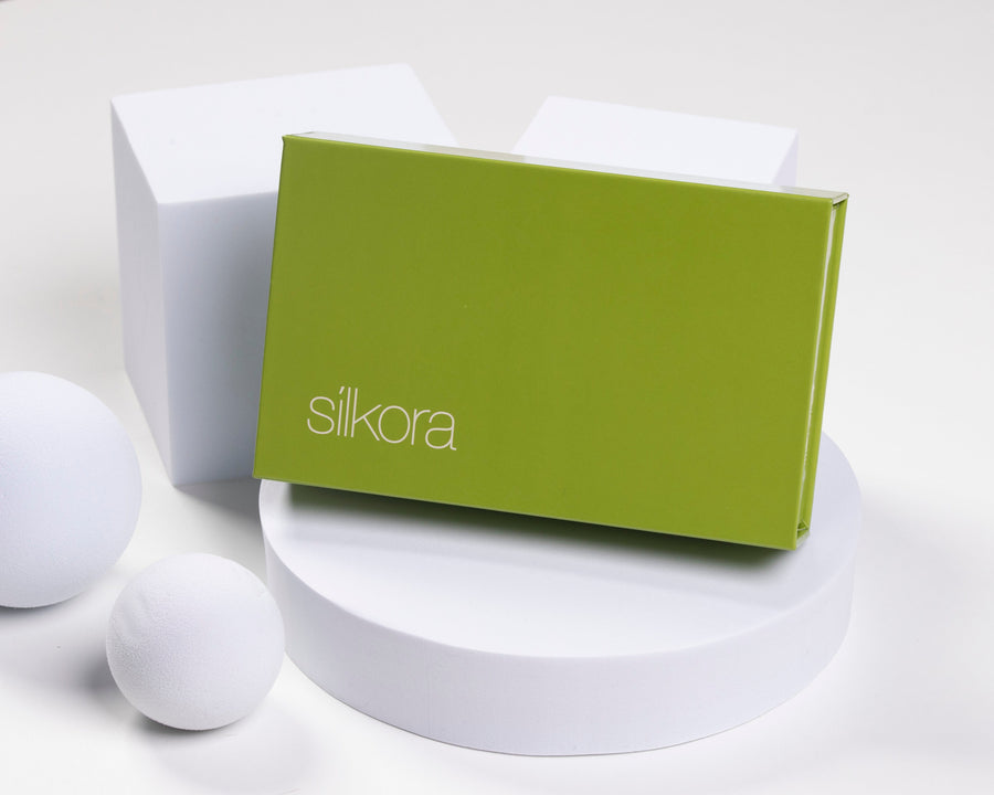 Closed green Silkora gift box